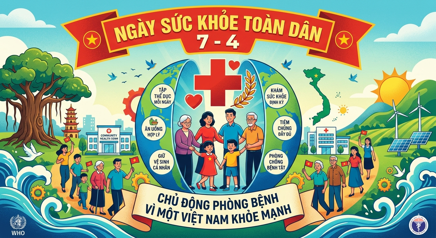 Tuyên truyền ngày sức khỏe toàn dân 7/4